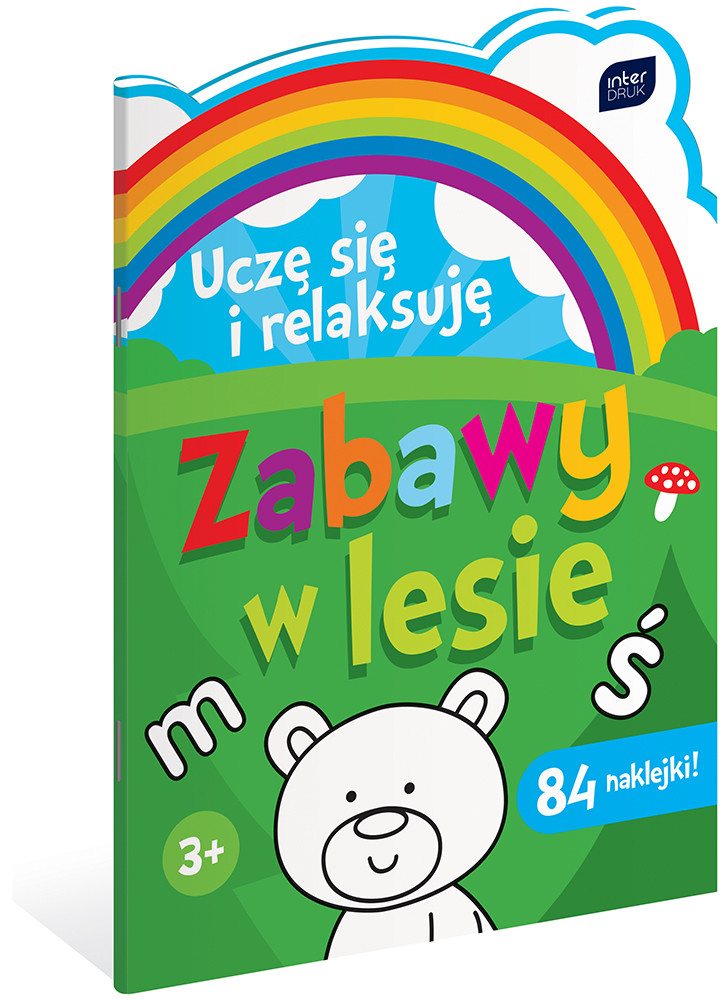 Kolorowanka A4 z naklejkami Uczę się i relaksuję Zabawy nad wodą/ na łące? w domu/ w lesie mix 4 wzory (6941) Interdruk